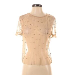 *ZARA* Cream Blouse with Studs